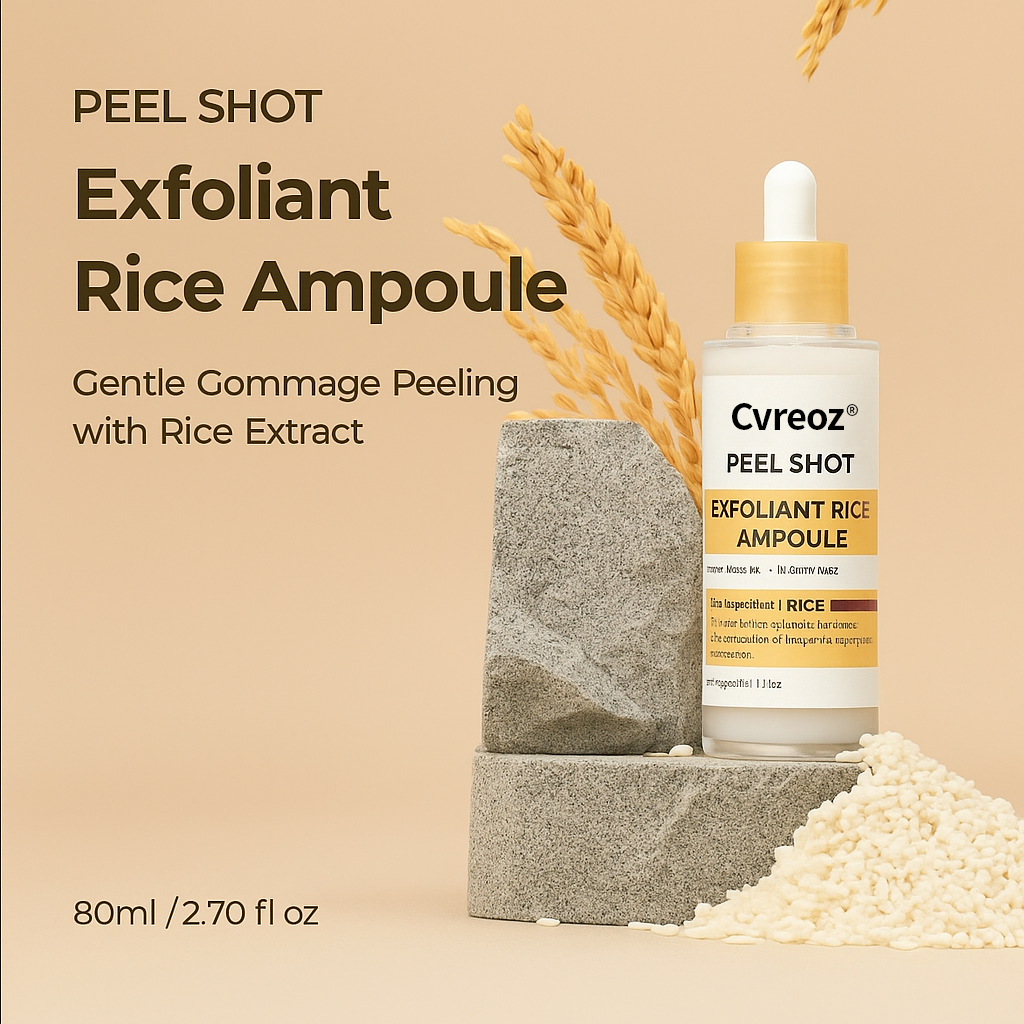 Cvreoz® Official – Peel Shot Glow Rice Ampoule Set | Brightening, Exfoliating, Moisturizing & Anti-Aging Serum for All Skin Types