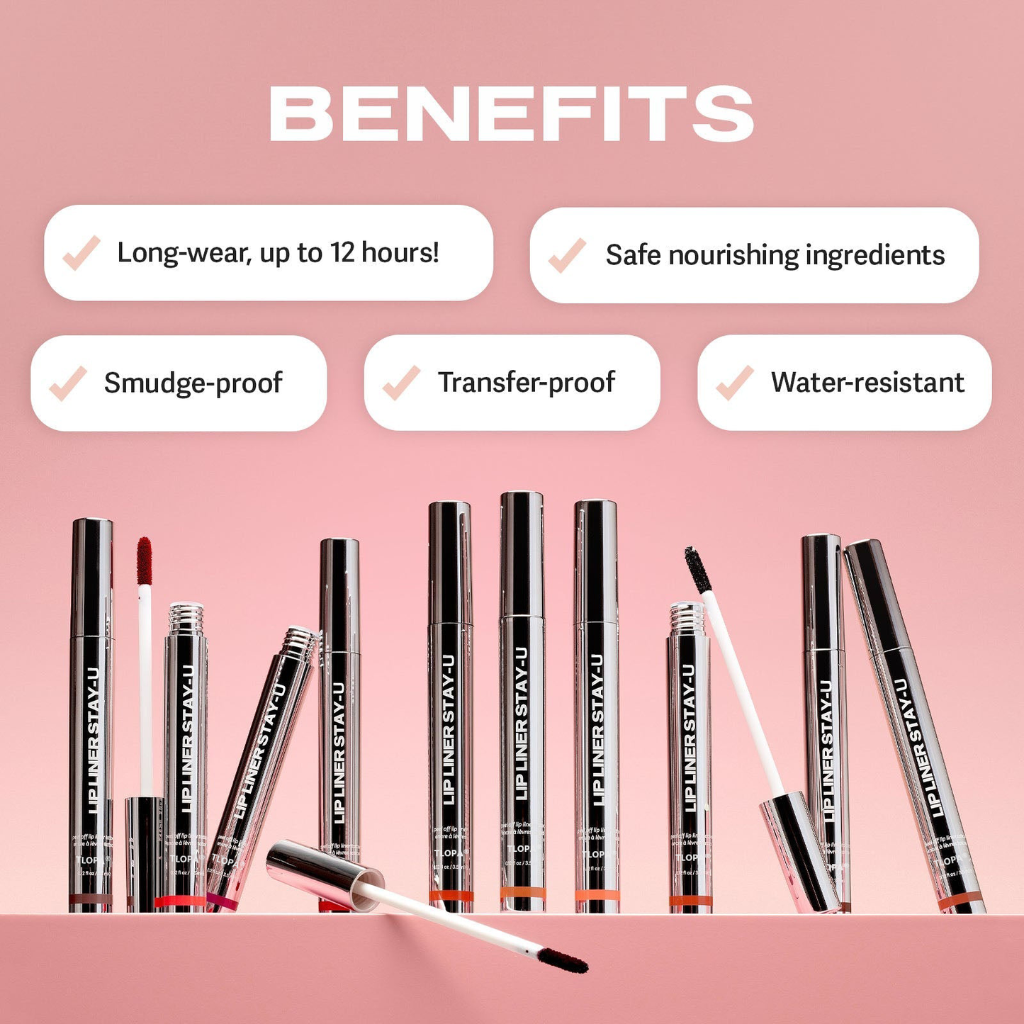 [TLOPA Official] LIP LINER STAY-N - Peel-Off Lip Liner Stain - All Day & Night Lipliner with Hyaluronic Acid & Vitamin E - Long Lasting Formula
