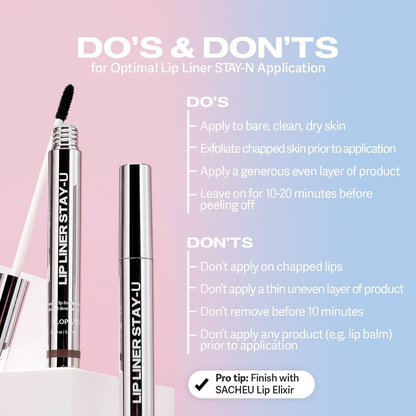 [TLOPA Official] LIP LINER STAY-N - Peel-Off Lip Liner Stain - All Day & Night Lipliner with Hyaluronic Acid & Vitamin E - Long Lasting Formula