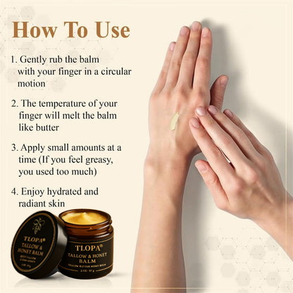 💎TLOPA® Official Store✅Organic Grass-Fed Beef Butter with Raw Honey - Handmade All-Natural Moisturizer