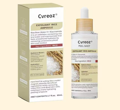 Cvreoz® Official – Peel Shot Glow Rice Ampoule Set | Brightening, Exfoliating, Moisturizing & Anti-Aging Serum for All Skin Types