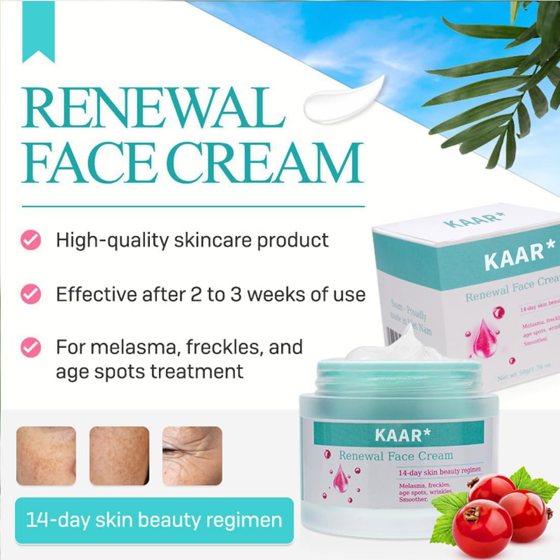 KAAR Renewing Cream – Fade Stubborn Spots in Just 14 Days! ⏳ Hurry, Sale Ends Today!
